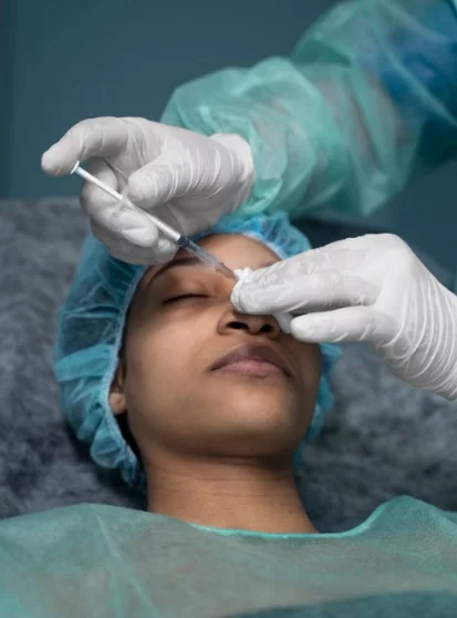 Nose filler injection delivering refined nasal contour results during non-surgical rhinoplasty in Dubai