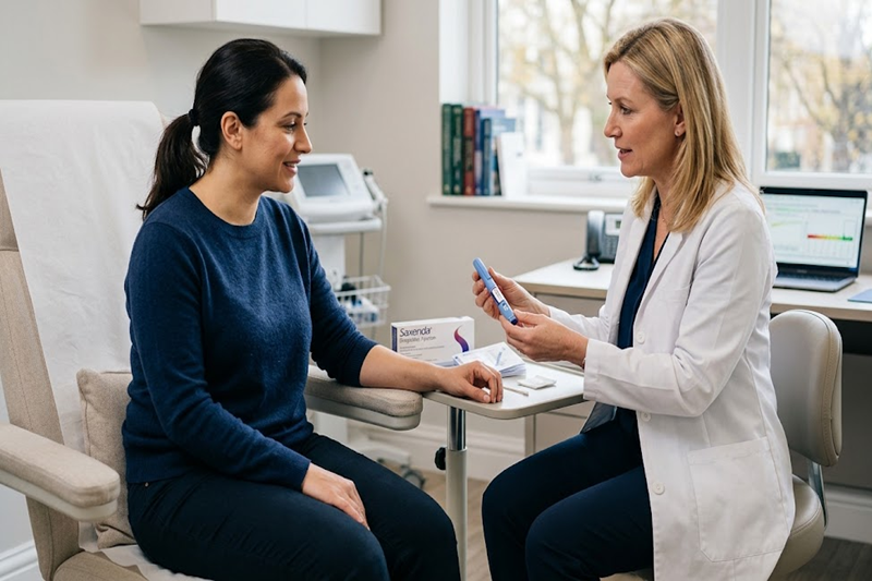 Doctor explaining weight loss injections to a patient