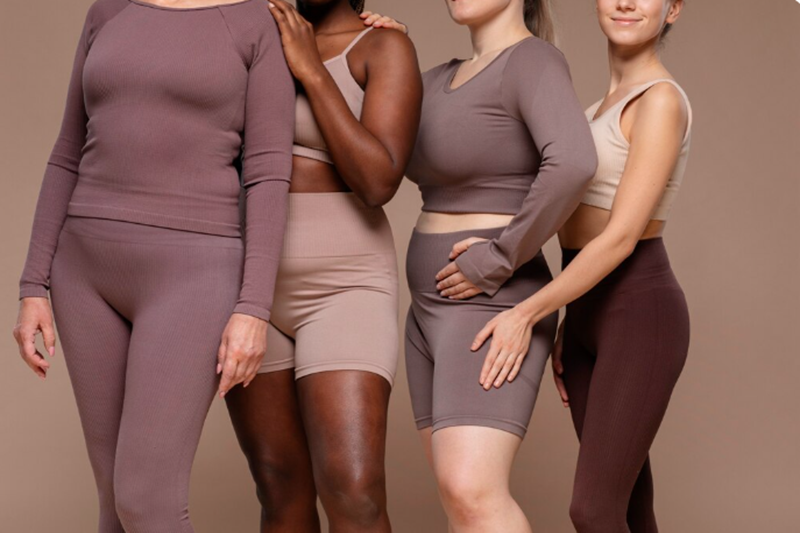 Different body shapes in women